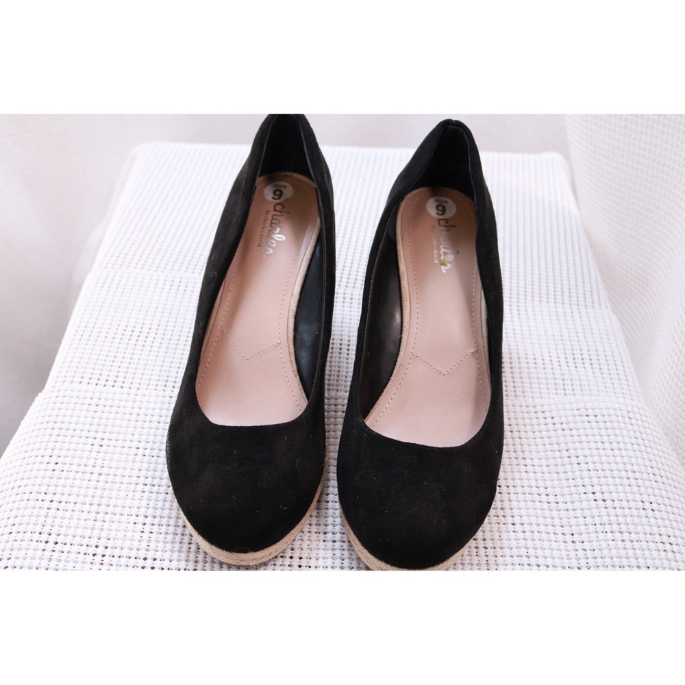 Charles by Charles David Women’s Size 9 Black Espadrille Wedge Pumps Shoes